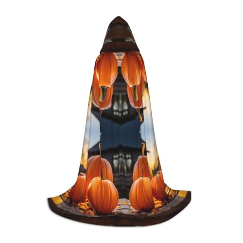 Luckily&Day Herbst-Kürbis-Druck, Halloween-Kostüm, Kapuzenumhang, Umhang für Männer und Frauen, Cosplay, Zauberer, Hexe, Wikinger, Robe Luckily&Day Herbst-Kürbis-Druck, Halloween-Kostüm, Kapuzenumhang, Umhang für Männer und Frauen, Cosplay, Zauberer, Hexe, Wikinger, Robe von Luckily&Day