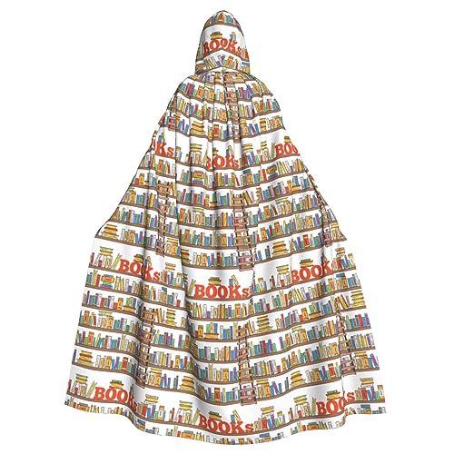 Luckily&Day Lustiger Halloween-Umhang mit Bücherregalen und Leiteraufdruck, für Erwachsene, Cosplay, Hexe, Wikinger, Kostüm, Kapuze, Umhang, Übergröße Luckily&Day Lustiger Halloween-Umhang mit Bücherregalen und Leiteraufdruck, für Erwachsene, Cosplay, Hexe, Wikinger, Kostüm, Kapuze, Umhang, Übergröße von Luckily&Day