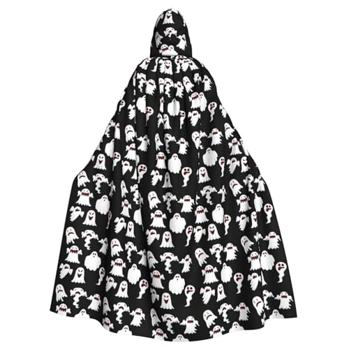 Luckily&Day Lustiger weißer Geister-Druck, Wikinger-Kostüm, Umhang für Herren und Damen, Halloween-Umhang, Cosplay, Zauberer, Hexe, Kapuzenmantel Luckily&Day Lustiger weißer Geister-Druck, Wikinger-Kostüm, Umhang für Herren und Damen, Halloween-Umhang, Cosplay, Zauberer, Hexe, Kapuzenmantel von Luckily&Day