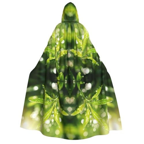 Luckily&Day Organischer grüner Druck Halloween-Kostüm mit Kapuze, Umhang für Erwachsene, Cosplay, Zauberer, Hexe, Wikinger, Robe, Umhang Luckily&Day Organischer grüner Druck Halloween-Kostüm mit Kapuze, Umhang für Erwachsene, Cosplay, Zauberer, Hexe, Wikinger, Robe, Umhang von Luckily&Day