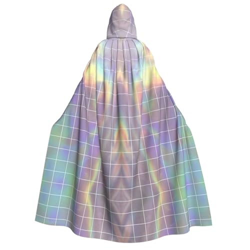 Luckily&Day Reflektierender quadratischer Druck, Halloween-Kostüm, Kapuzenumhang für Erwachsene, Cosplay, Zauberer, Hexe, Wikinger, Robe, Umhang Luckily&Day Reflektierender quadratischer Druck, Halloween-Kostüm, Kapuzenumhang für Erwachsene, Cosplay, Zauberer, Hexe, Wikinger, Robe, Umhang von Luckily&Day