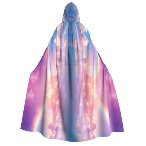 Luckily&Day Regenbogen-Druck, Halloween-Kostüm, Kapuzenumhang für Erwachsene, Cosplay, Zauberer, Hexe, Wikinger, Robe, Umhang Luckily&Day Regenbogen-Druck, Halloween-Kostüm, Kapuzenumhang für Erwachsene, Cosplay, Zauberer, Hexe, Wikinger, Robe, Umhang von Luckily&Day