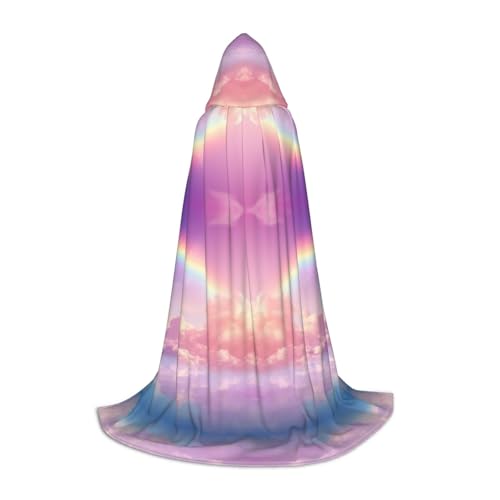 Luckily&Day Regenbogen-Druck, Halloween-Kostüm, Kapuzenumhang für Männer und Frauen, Party, Cosplay, Zauberer, Hexe, Wikinger, Robe Luckily&Day Regenbogen-Druck, Halloween-Kostüm, Kapuzenumhang für Männer und Frauen, Party, Cosplay, Zauberer, Hexe, Wikinger, Robe von Luckily&Day