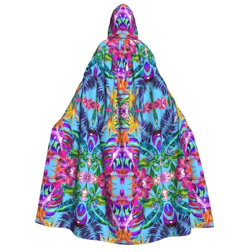 Luckily&Day Rote Blume tropische Pflanze Druck Halloween Kostüm Kapuzenumhang Umhang für Cosplay Zauberer Hexe Wikinger Robe Umhang Umhang Luckily&Day Rote Blume tropische Pflanze Druck Halloween Kostüm Kapuzenumhang Umhang für Cosplay Zauberer Hexe Wikinger Robe Umhang Umhang von Luckily&Day