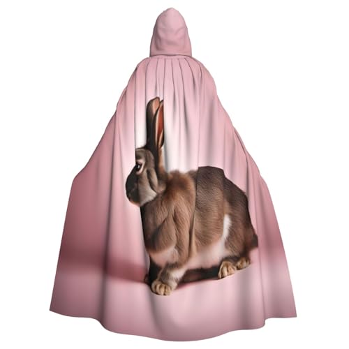 Luckily&Day Süßer Hasen-Druck, Wikinger-Kostüm, Umhang für Herren und Damen, Halloween-Umhang, Cosplay, Zauberer, Hexe, Kapuzenmantel Luckily&Day Süßer Hasen-Druck, Wikinger-Kostüm, Umhang für Herren und Damen, Halloween-Umhang, Cosplay, Zauberer, Hexe, Kapuzenmantel von Luckily&Day