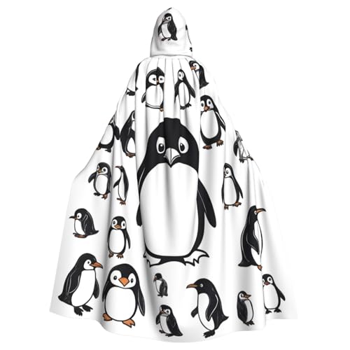 Luckily&Day Süßer Pinguin-Druck, Wikinger-Kostüm, Umhang für Herren und Damen, Halloween-Umhang, Cosplay, Zauberer, Hexe, Kapuzenmantel Luckily&Day Süßer Pinguin-Druck, Wikinger-Kostüm, Umhang für Herren und Damen, Halloween-Umhang, Cosplay, Zauberer, Hexe, Kapuzenmantel von Luckily&Day