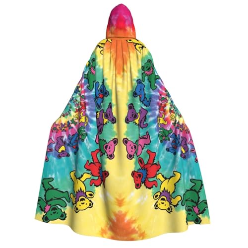 Luckily&Day Tanzender Danksagungsbär-Druck, Halloween-Kostüm, Kapuzenumhang für Cosplay, Zauberer, Hexe, Wikinger, Robe, Umhang Luckily&Day Tanzender Danksagungsbär-Druck, Halloween-Kostüm, Kapuzenumhang für Cosplay, Zauberer, Hexe, Wikinger, Robe, Umhang von Luckily&Day
