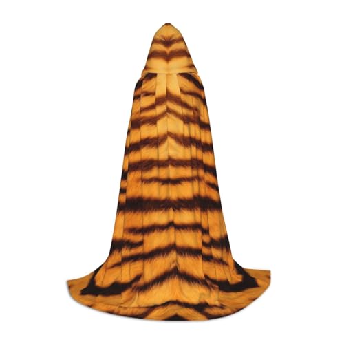 Luckily&Day Tiger gestreifter Druck Halloween Kostüm Kapuzenumhang Umhang für Männer Frauen Party Cosplay Zauberer Hexe Wikinger Robe Luckily&Day Tiger gestreifter Druck Halloween Kostüm Kapuzenumhang Umhang für Männer Frauen Party Cosplay Zauberer Hexe Wikinger Robe von Luckily&Day
