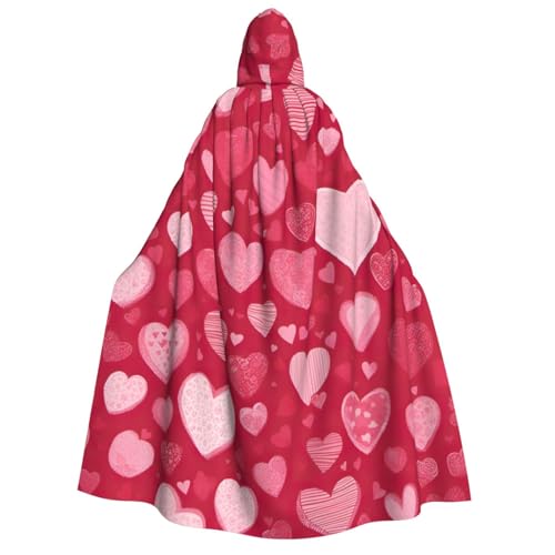 Luckily&Day Valentinstag-Druck, Halloween-Kostüm, Kapuzenumhang für Erwachsene, Cosplay, Zauberer, Hexe, Wikinger, Robe, Umhang Luckily&Day Valentinstag-Druck, Halloween-Kostüm, Kapuzenumhang für Erwachsene, Cosplay, Zauberer, Hexe, Wikinger, Robe, Umhang von Luckily&Day