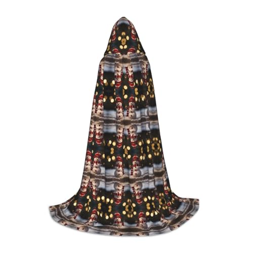 Luckily&Day Weihnachtlicher Schneemann-Druck, Halloween-Kostüm, Kapuzenumhang für Männer und Frauen, Party, Cosplay, Zauberer, Hexe, Wikinger, Robe Luckily&Day Weihnachtlicher Schneemann-Druck, Halloween-Kostüm, Kapuzenumhang für Männer und Frauen, Party, Cosplay, Zauberer, Hexe, Wikinger, Robe von Luckily&Day