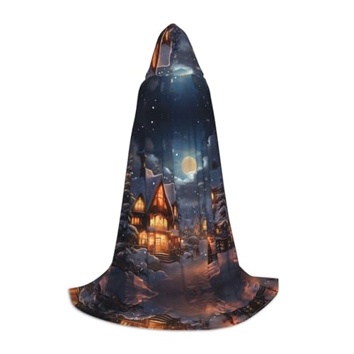 Luckily&Day Weihnachtliches Halloween-Kostüm mit Kapuze, Umhang für Männer und Frauen, Party, Cosplay, Zauberer, Hexe, Wikinger, Robe Luckily&Day Weihnachtliches Halloween-Kostüm mit Kapuze, Umhang für Männer und Frauen, Party, Cosplay, Zauberer, Hexe, Wikinger, Robe von Luckily&Day