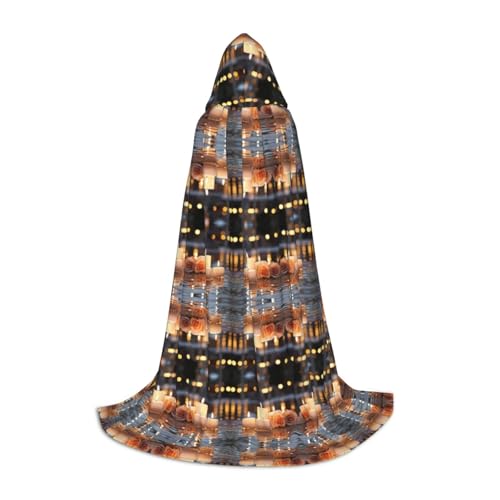 Luckily&Day Winter-Druck Halloween-Kostüm mit Kapuze, Umhang für Männer und Frauen, Party, Cosplay, Zauberer, Hexe, Wikinger, Robe Luckily&Day Winter-Druck Halloween-Kostüm mit Kapuze, Umhang für Männer und Frauen, Party, Cosplay, Zauberer, Hexe, Wikinger, Robe von Luckily&Day