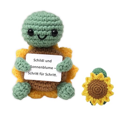 Lucktao Positive Schildkröte,Glücksbringer Schildkröte,Pocket Hug,Schildkröte Kuscheltier,Kreative Strickwolle Positive Sonnenblumenschildkröten,Emotionale Unterstützung,Positive Geschenke Lucktao Positive Schildkröte,Glücksbringer Schildkröte,Pocket Hug,Schildkröte Kuscheltier,Kreative Strickwolle Positive Sonnenblumenschildkröten,Emotionale Unterstützung,Positive Geschenke von Lucktao