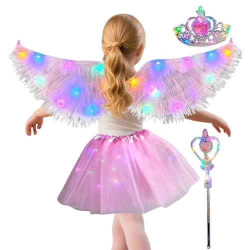 Engelsflügel Kinder - Leuchtende Engelsflügel Für Mädchen | Spiel Zubehör Für Schulphotos Weihnachtsaufführung Brautparty Festlichkeiten Engelsflügel Kinder - Leuchtende Engelsflügel Für Mädchen | Spiel Zubehör Für Schulphotos Weihnachtsaufführung Brautparty Festlichkeiten von Luckxing