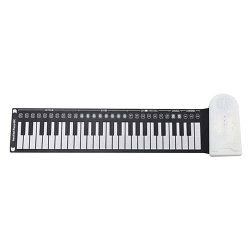 Luckxing 49-Tasten-Roll-Up-Piano, flexible Roll-Up-Piano-Tastatur, Pädagogische Tastatur für elektronische Musik, 49 Tasten faltbares Handrollklavier, tragbare digitale E-Piano-Tastatur, Reisetastatur von Luckxing