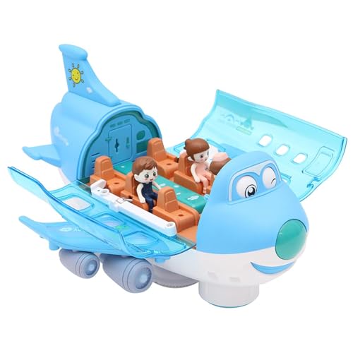 Luckxing Flugzeugspielzeug | Rotierende Fahrzeuge, Flugzeugspielzeug mit Lichtern | 360° drehbares Mini-Flugzeugmodell-Spielset für Kinder, Mädchen, Jungen ab 3 Jahren von Luckxing