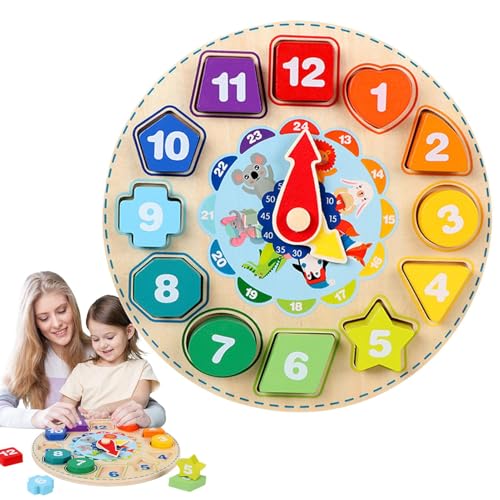 Luckxing Form Farbsortieruhr, Holzsortieruhr | Formpassungsrätsel | Lernaktivitäten für Feinmotorik, Kindergartenspielzeug für Mädchen im Alter von 3+ Luckxing Form Farbsortieruhr, Holzsortieruhr | Formpassungsrätsel | Lernaktivitäten für Feinmotorik, Kindergartenspielzeug für Mädchen im Alter von 3+ von Luckxing