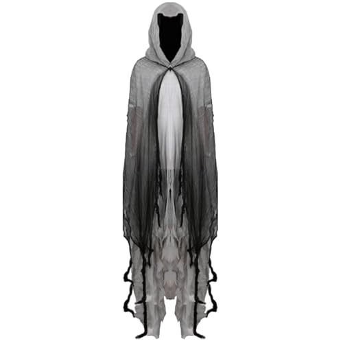 Luckxing Halloween Spooktacular Umhang Mit Kapuze, Halloween Geister Kostüm Erwachsene Gruselige Halloween Umhang Mit Kapuze Geist Cape Outfit Gruseliges Ghul Kostüm Für Herren Damen Luckxing Halloween Spooktacular Umhang Mit Kapuze, Halloween Geister Kostüm Erwachsene Gruselige Halloween Umhang Mit Kapuze Geist Cape Outfit Gruseliges Ghul Kostüm Für Herren Damen von Luckxing