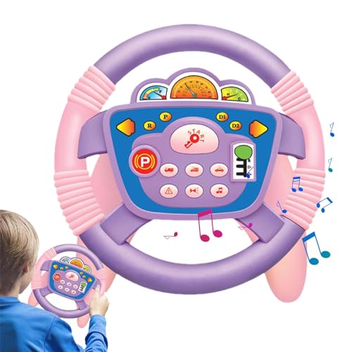 Luckxing Lenkradspielzeug,Spielzeuglenkrad,Kinder-Cartoon-Fahrspielzeug | Süßes Sinnesspielzeug mit Licht und Ton, Früherziehungsspielzeug für die Feinmotorik von Luckxing