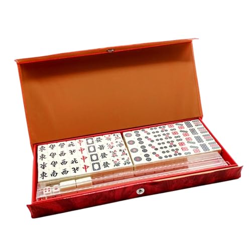 Luckxing Mini-chinesisches Majong-Set, Mahjong-Anzug, Tragbar Traditionelles Mahjong-Brettspielsets Mit Tragetasche, Reise Mahjong Spielset, Komplettes Majong-Spiel-Set Für Versammlungen, Tischspiel Luckxing Mini-chinesisches Majong-Set, Mahjong-Anzug, Tragbar Traditionelles Mahjong-Brettspielsets Mit Tragetasche, Reise Mahjong Spielset, Komplettes Majong-Spiel-Set Für Versammlungen, Tischspiel von Luckxing