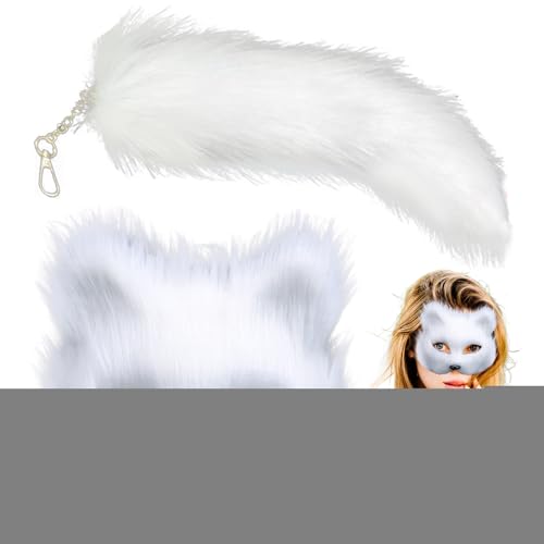 Luckxing Tierschwanz-Cosplay-Maskerade,Tier-Cosplay-Maskerade | Mädchen- -Kostüm mit Tierschwanz - Rollenspiel-Tier-Outfit-Kostüm für Damen-Karneval von Luckxing