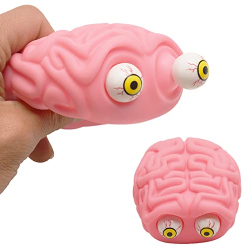 Lustiges Brain Squeeze Toys, Quetschen Popping Out Eyes, Brain Squishy Squeeze Spielzeug Stressbälle Party Tütenfüller Für Kinder Erwachsene Angst Stressabbau Stressball von Luckxing