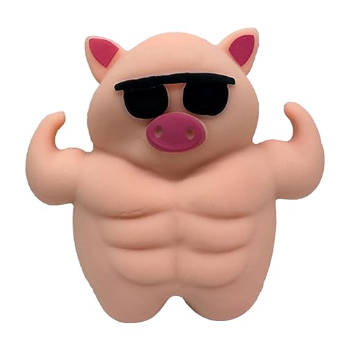 Mini-Schweinspielzeug, Neuartiges, mit Sand gefülltes Schweinespielzeug, Neuartiges mit Sand gefülltes Muskelschwein, lustiges Schweine-Kneifspielzeug, mit Sand gefülltes Schweinespielzeug, Luckxing von Luckxing