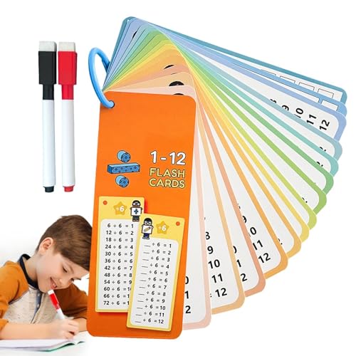 Multiplikations-Lernkarten, Divisions-Lernkarten - 15x Lernkarten zum Lernen | Abteilung übt das Lernen von Karteikarten mit trocken abwischbaren Stiften für die 3. und 4. Klasse Multiplikations-Lernkarten, Divisions-Lernkarten - 15x Lernkarten zum Lernen | Abteilung übt das Lernen von Karteikarten mit trocken abwischbaren Stiften für die 3. und 4. Klasse von Luckxing