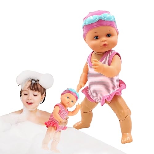 Schwimm-Babypuppe | Badespielzeug Für Badewanne,Schwimmende Batteriebetriebene Badebabypuppe Für Mädchen Zuhause Unterwegs Drinnen von Luckxing