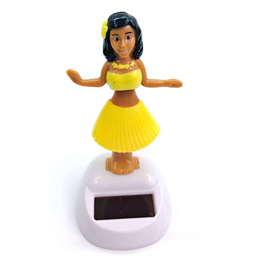 Solar Wackelfiguren Hawaiianische Tänzerin Solarfigur Wackelfigur, Solartanz Spielzeug, Solar Tanz Hawaii Mädchen, HulaTänzerin Figurine Dekoration Für Auto, Schreibtisch, Fensterbank, Büro von Luckxing