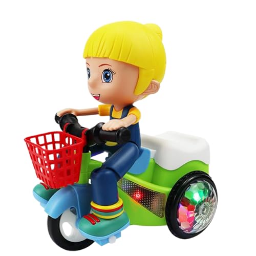Stunt Tricycle Toy | Cartoon Motorrad Fahrspaß,Coole und 360° Drehung Musikspiel für zu Hause Reisen Vorschulkinder Stunt Tricycle Toy | Cartoon Motorrad Fahrspaß,Coole und 360° Drehung Musikspiel für zu Hause Reisen Vorschulkinder von Luckxing
