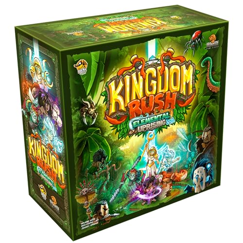 Kingdom Rush: Elemental Uprising Brettspiel, kooperatives Tower-Defense-Strategiespiel für Kinder und Erwachsene, ab 14 Jahren, 1–4 Spieler, 45–90 Minuten Spielzeit, hergestellt von Lucky Duck Games von Lucky Duck Games