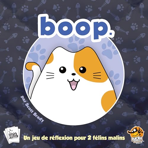 LUCKY DUCK GAMES | Boop | einfaches Aber taktisches Strategiespiel für Erwachsene & Kinder ab 10 Jahren | niedliches Gesellschaftsspiel | Kätzchen, Reflexion und Spaß | Stoffplatte | 2 Spieler | 20 von Lucky Duck Games
