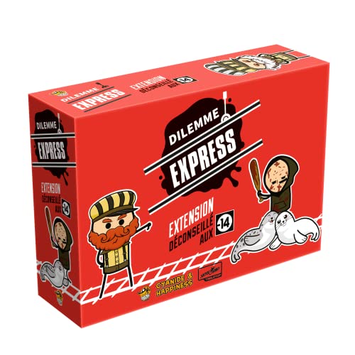 Lucky Duck Games - DILEMME Express Erweiterung verboten unter 14 Jahren – 200 zusätzliche Karten – Gesellschaftsspiel für Erwachsene – erfordert das Basisspiel – Humor schwarz – französische Version Lucky Duck Games - DILEMME Express Erweiterung verboten unter 14 Jahren – 200 zusätzliche Karten – Gesellschaftsspiel für Erwachsene – erfordert das Basisspiel – Humor schwarz – französische Version von Lucky Duck Games