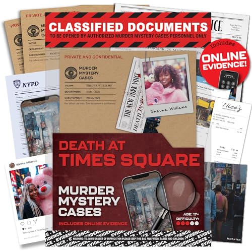 MMC Times Square - Fesselnde Mord-Rätselspiele für Erwachsene - Kriminalitäts-Detektivspiel mit realistischen Beweisen und Hinweisen - Cold Case Dateien für interaktives Mystery-Brettspiel von Lucky Egg