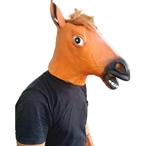 LuckyGGT Pferdekopfmaske Maskerade Party Lustige Halloween Kopfbedeckung von LuckyGGT