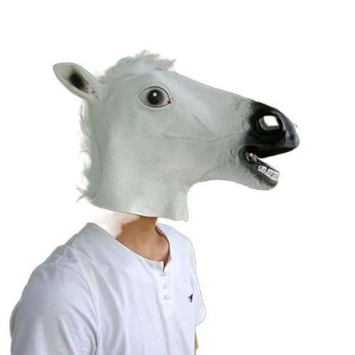 LuckyGGT Pferdekopfmaske Maskerade Party Lustige Halloween Kopfbedeckung von LuckyGGT