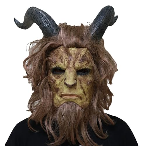 LuckyGGT Schönheit Biest Kopfbedeckung Halloween Film Maske Horror Performance Kostüm Requisiten LuckyGGT Schönheit Biest Kopfbedeckung Halloween Film Maske Horror Performance Kostüm Requisiten von LuckyGGT