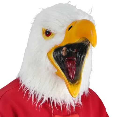 LuckyGGT Weißkopfseeadler Maske Tier Halloween Nationalvogel Weißkopfseeadler Kopfbedeckung LuckyGGT Weißkopfseeadler Maske Tier Halloween Nationalvogel Weißkopfseeadler Kopfbedeckung von LuckyGGT