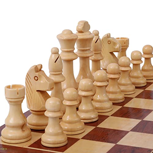 LuckyWish Schachfiguren aus Holz, groß, beschwert, 10,2 cm, Kingsize, ohne Brett LuckyWish Schachfiguren aus Holz, groß, beschwert, 10,2 cm, Kingsize, ohne Brett von LuckyWish