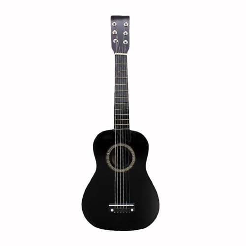 Luckywaqng 21 Inch Classical Guitar 6 String Folk Acoustic Kids Beginners Guitar Musical Instrument Small Guitar for Beginner and Children Random Color Lernuhren (Black, One Size) von Luckywaqng