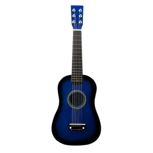 Luckywaqng 21 Inch Classical Guitar 6 String Folk Acoustic Kids Beginners Guitar Musical Instrument Small Guitar for Beginner and Children Random Color Lernuhren (Blue, One Size) von Luckywaqng