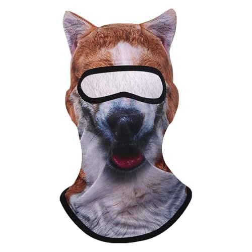 Luckywaqng 3D-Tierski mit Ohren, Musikfestival, Karneval, Ski, Halloween, Outdoor-Aktivitäten. Verkleiden Sie Sich. Werden Sie zum Accessoire für jeden Abenteurer Weihnachten (E, S) von Luckywaqng