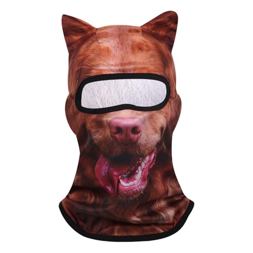Luckywaqng 3D-Tierski mit Ohren, Musikfestival, Karneval, Ski, Halloween, Outdoor-Aktivitäten. Verkleiden Sie Sich. Werden Sie zum Accessoire für jeden Abenteurer Weihnachten (K, S) von Luckywaqng