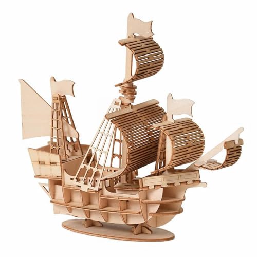 Luckywaqng 3D Wooden Puzzle Model Kit to Build for Adults & Teens Cut Assembly DIY Kit to Paint for Decoration Classic Wood Model Kit Zahnradsets (Beige, One Size) von Luckywaqng