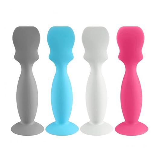 Luckywaqng 4er-Pack Baby-Pinsel-Spatel-Applikator Silikon-Baby-Po-Paste-Spatel für Babys Compatible with Motorik (Grey, One Size) von Luckywaqng