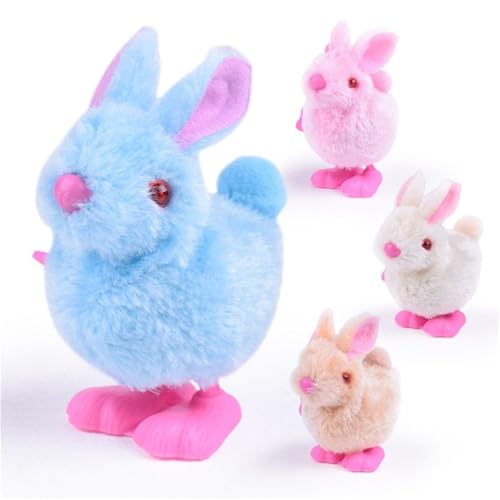 Luckywaqng Adorable 35g Wind Up Bunny Toy For Kids – Jumping Easter Plaything With Soft Material And Easy To Use Wind Up Mechanism Perfect For Toddlers And Easter Basket Stuffers Baby (Grey, One Size) von Luckywaqng