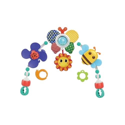 Luckywaqng Babyspielzeug Spielbogen für Kinderwagen Stubenwagen und Autositz Frühpädagogisches Spielzeug mit Rasseln Kleinkindspielzeug Für Mädchen (Blue, One Size) von Luckywaqng