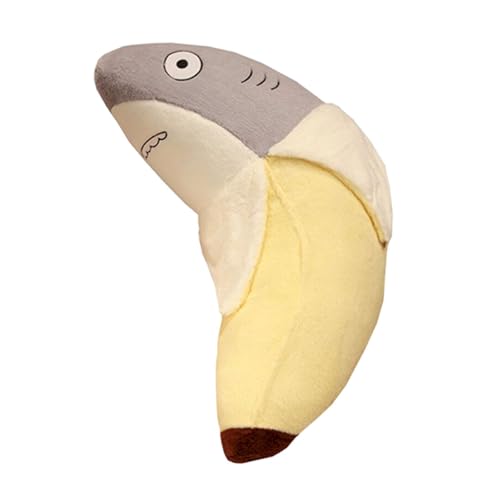 Luckywaqng Banana Plush 45cm Banana Stuffed Animal Cute and Soft Banana Plush Pillow Doll Toy Suitable for Boys and Girls Holiday Wolfsset Aus Zweiteilig (Yellow, One Size) von Luckywaqng