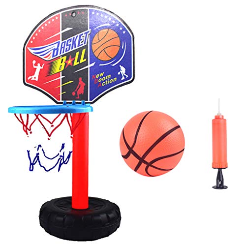 Luckywaqng Basketball Sport Goal-System Basketball Backboard Hoop Verstellbarer Höhen- Bildung Compatible with Motorikschleifen (Colorful, One Size) von Luckywaqng